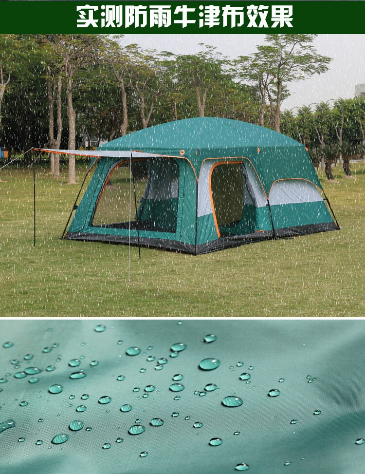 Cheap Goat Tents 4Colors Ultralarge 6 10 12 Double Layer Outdoor 2living Rooms and 1hall Family Camping Tent In Top Quality Large Space Tent   